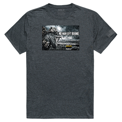 No Men Left Tactical Graphic Tee Shirt, Heather Charcoal - 2XL