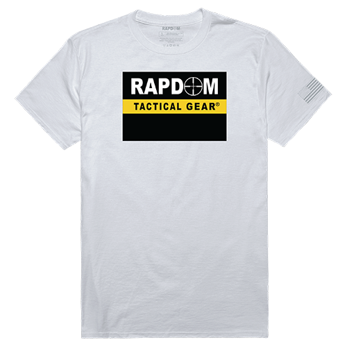 Rapdom Tactical Graphic Tee Shirt, White - Large