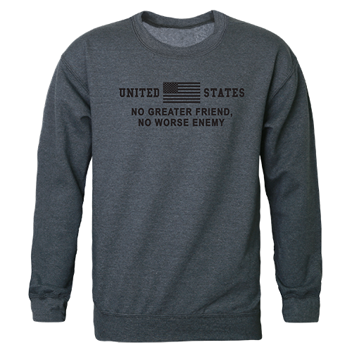 No Greater Graphic Crewneck Sweatshirt, Heather Charcoal - Large