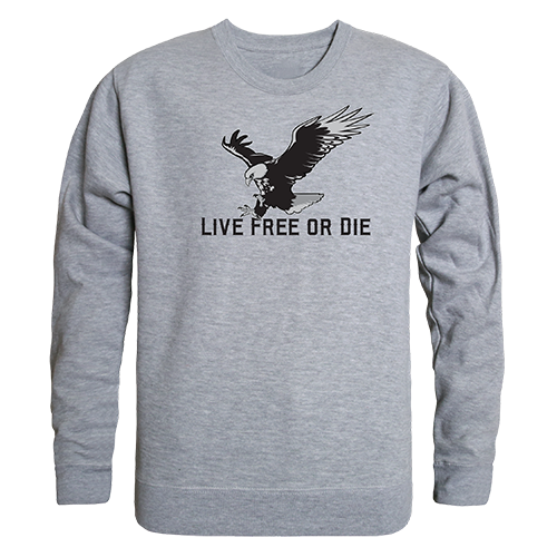 Live Free Graphic Crewneck Sweatshirt, Heather Gray - Large