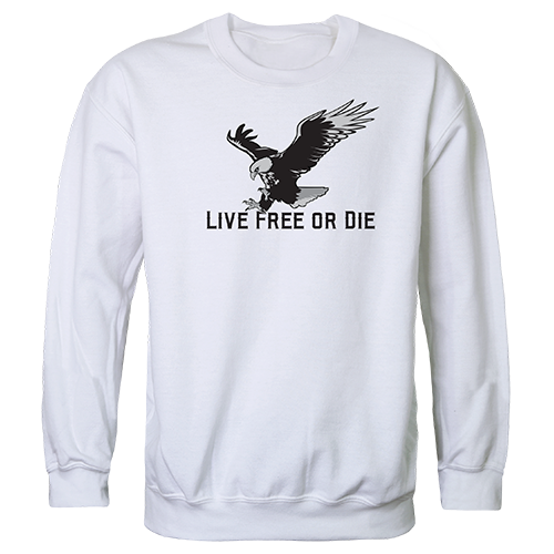 Live Free Graphic Crewneck Sweatshirt, White - Extra Large