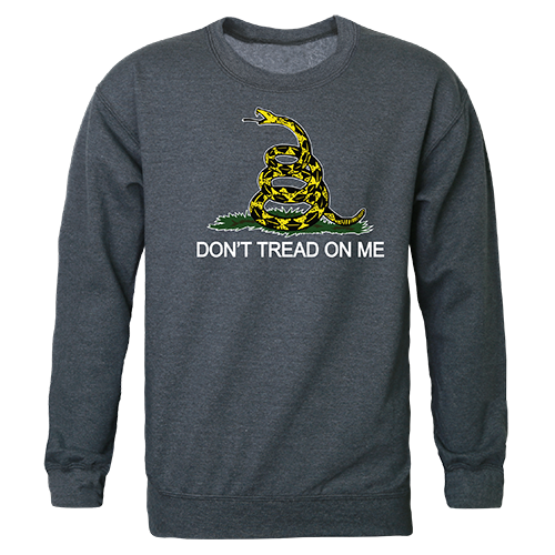 Gadsden Graphic Crewneck Sweatshirt, Heather Charcoal - Large