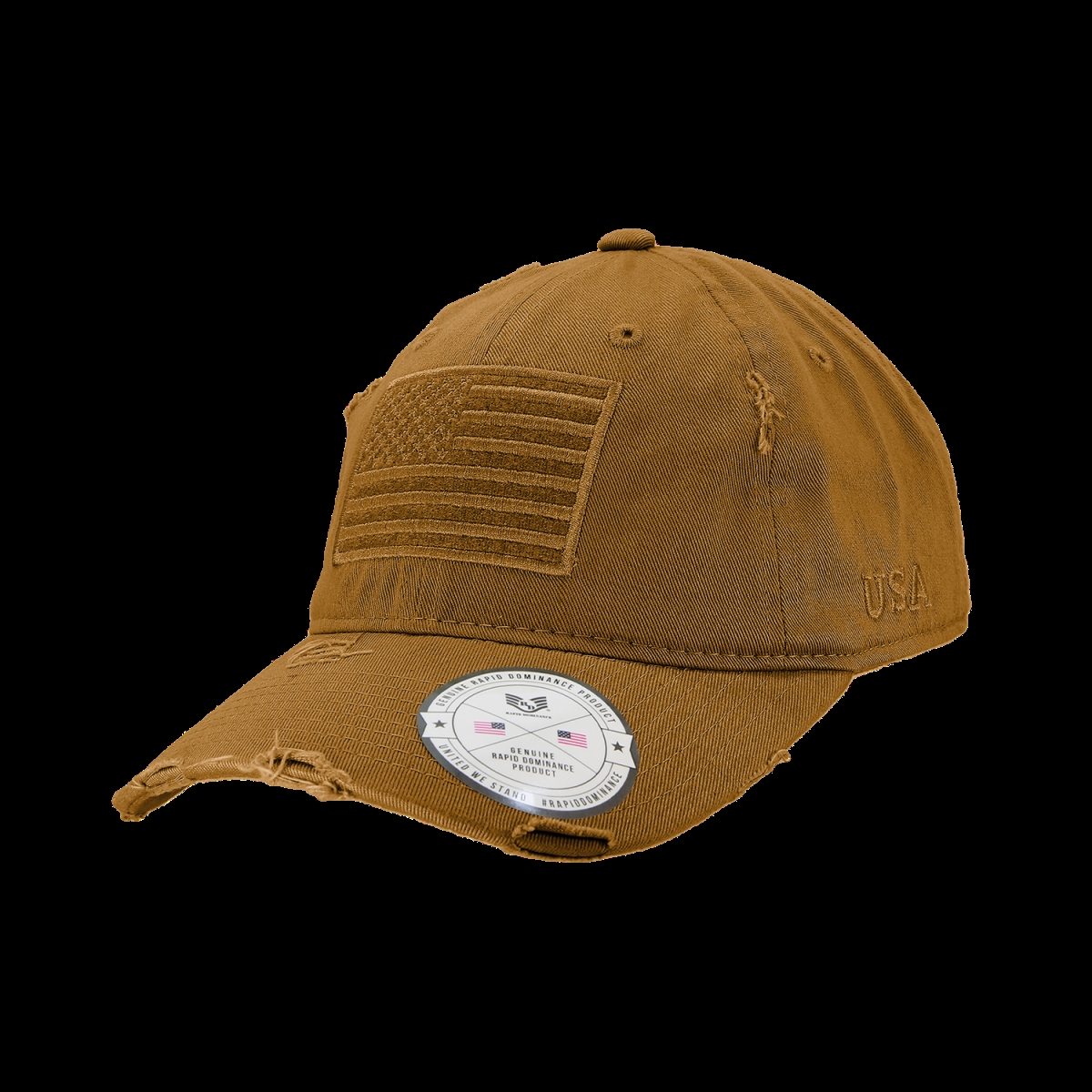 Vintage USA Flag Patch Cap, Coyote