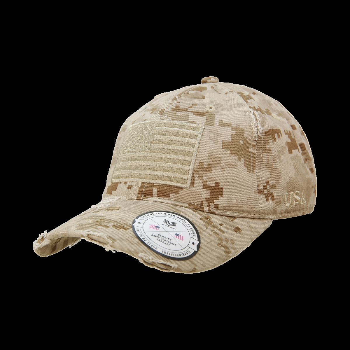 Vintage USA Flag Patch Cap, Desert Digital