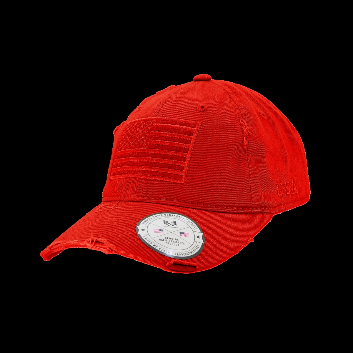 Vintage USA Flag Patch Cap, Red