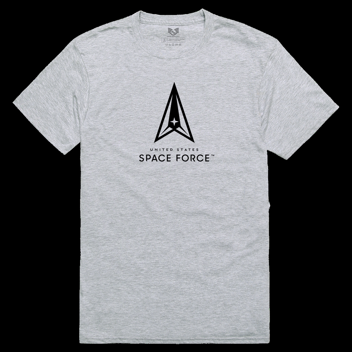 US Space Force1 Relaxed Graphic T-Shirt, Heather Grey - Large
