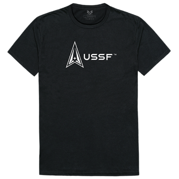 RS2-SF4-BLK-02 US Space Force4 Relaxed Graphic T-Shirt, Black - Medium