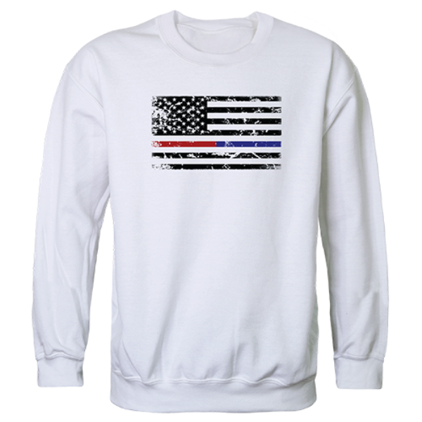 TRL & TBL Dual Flag GRPX Crewneck Sweatshirt, White - Medium