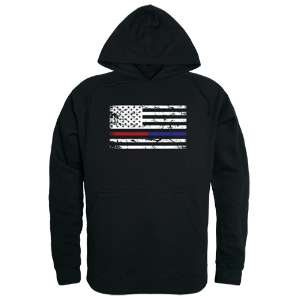 TS4-814-BLK-02 TRL & TBL Dual Flag GRPX Pullover, Black - Medium