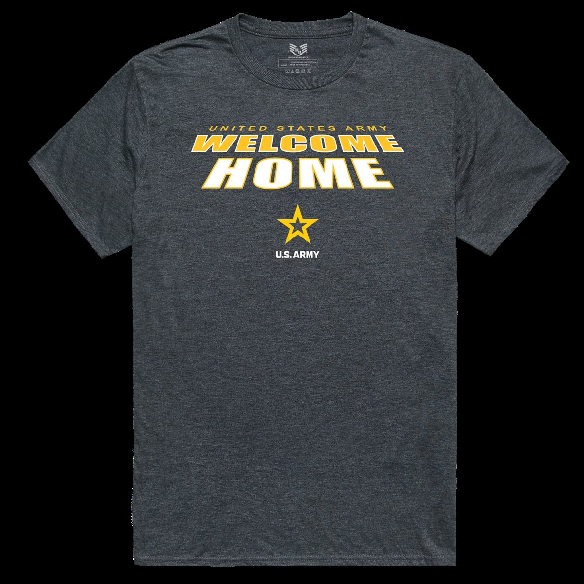 US Army Welcome Home T-Shirt - Heather Charcoal - Extra Large