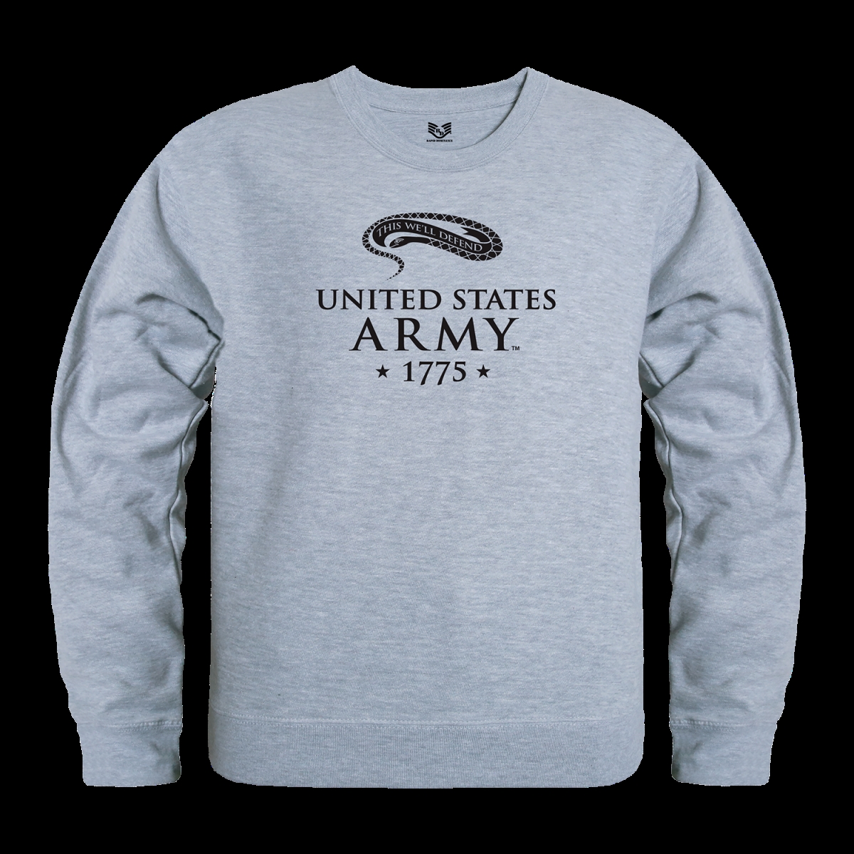 US Army 18 Graphic Crewneck Sweatshirt - Heather Grey - Medium