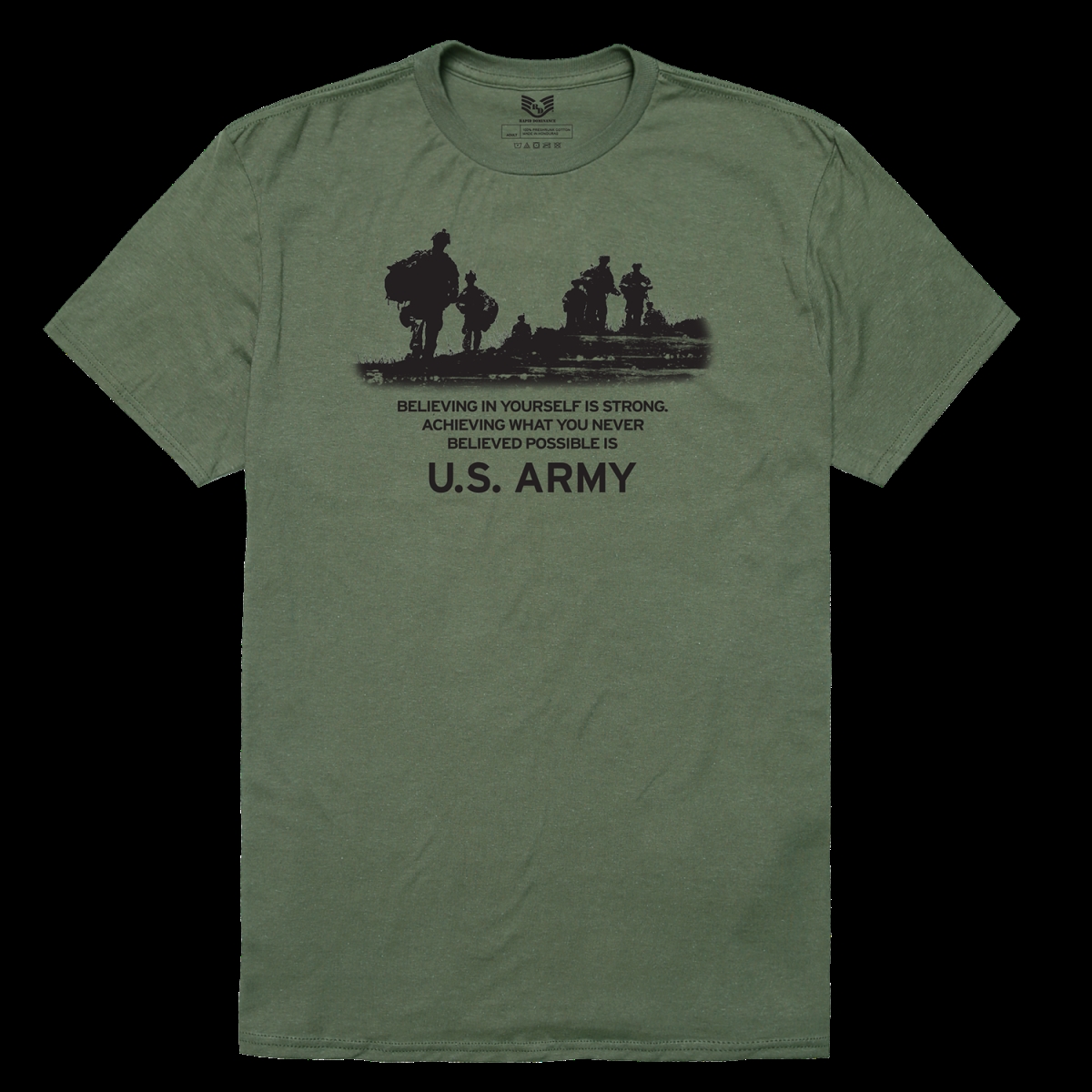 Army 13 Relaxed Graphic T-Shirt - Olive - Medium