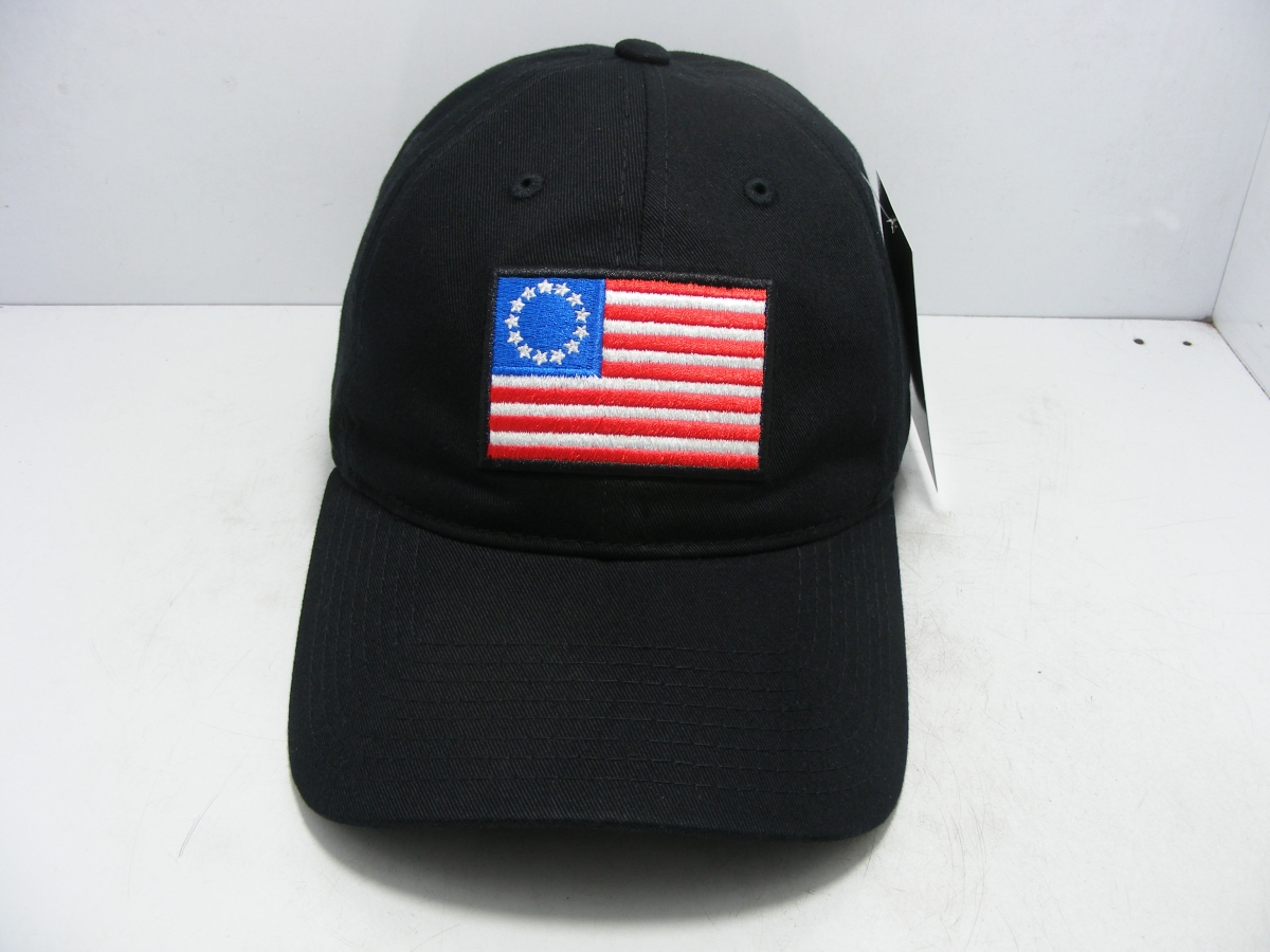 A03-13-STARS 13 Stars Relaxed Graphic Cap - Black