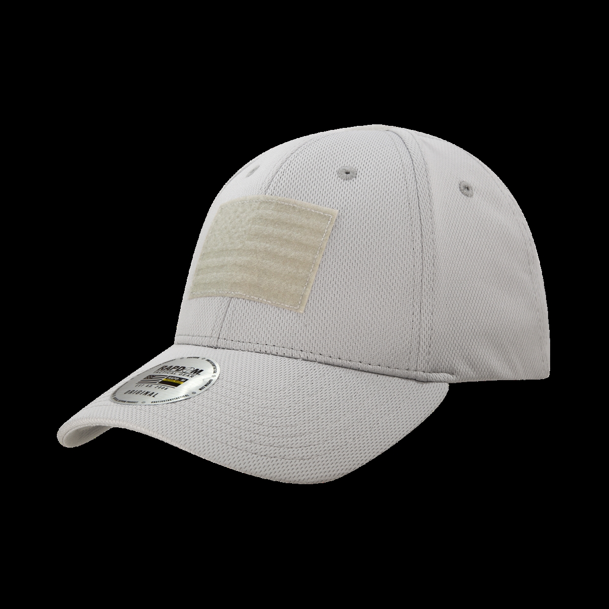 USA Embossed Patch Flex Cap - Grey