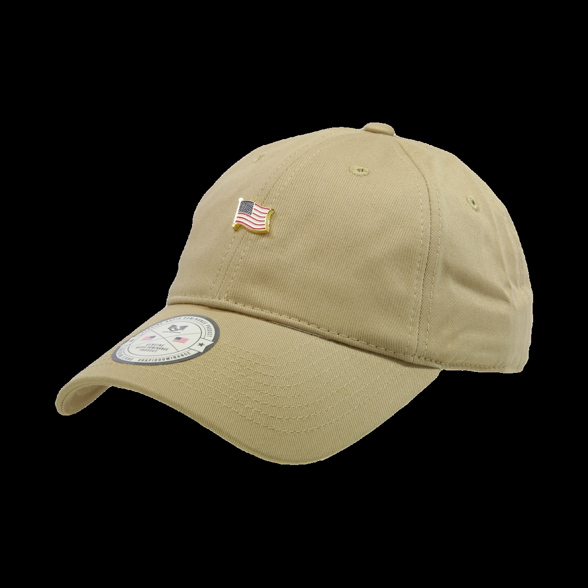 USA Metal Pin Relaxed Cap - Khaki