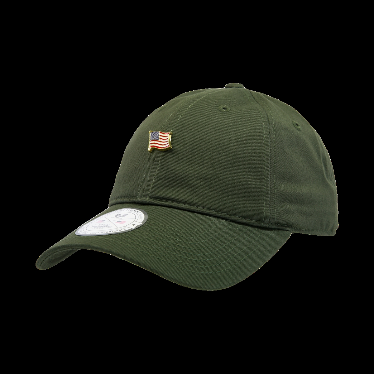 USA Metal Pin Relaxed Cap - Olive