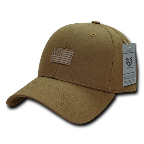 Structured Rubber USA Flag Cap - Coyote