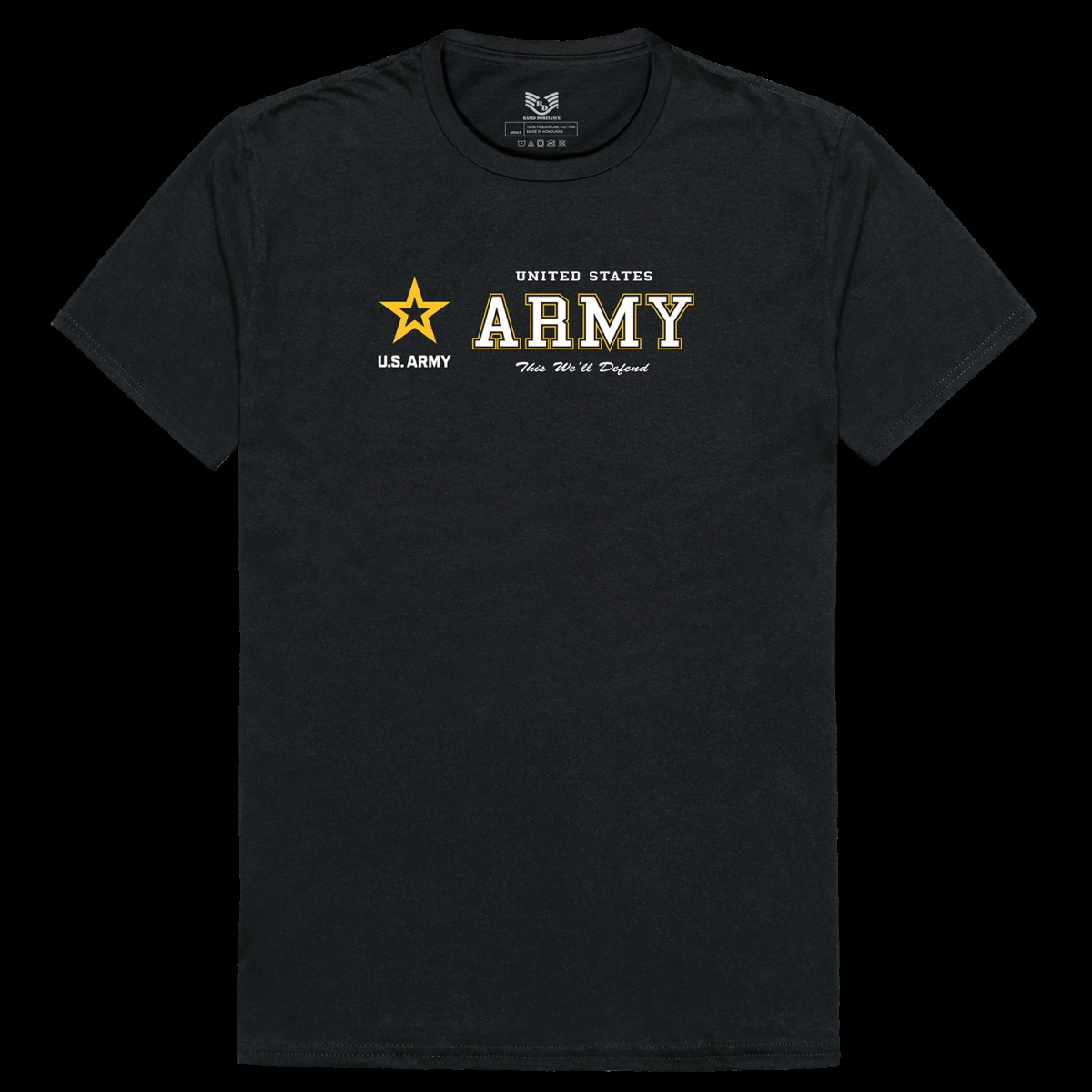 US Army 45 Relaxed Graphic T-Shirt - Black - Small