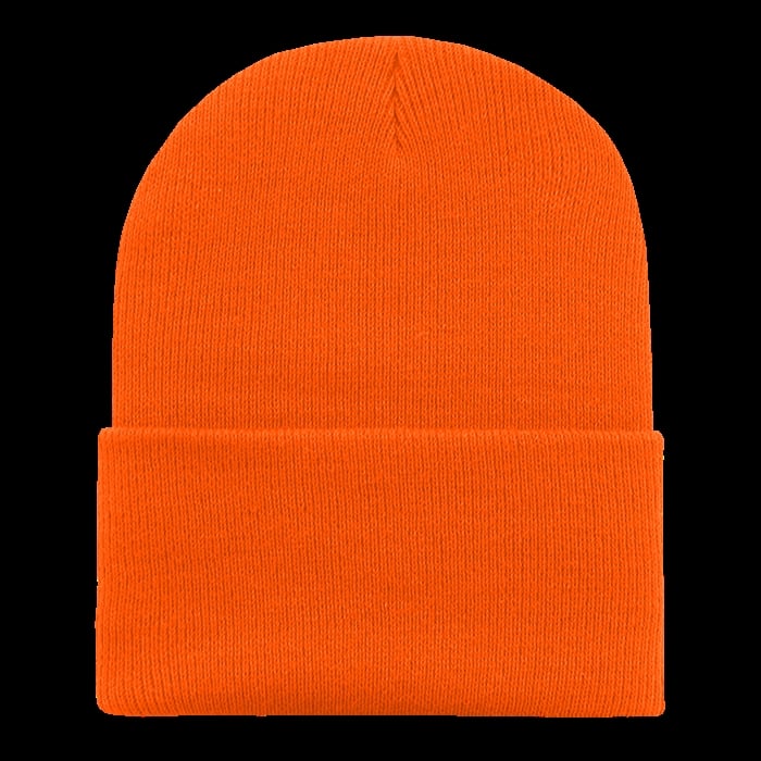 186-ORN Acrylic & Polyester Long Beanies, Orange - One Size Fits Most