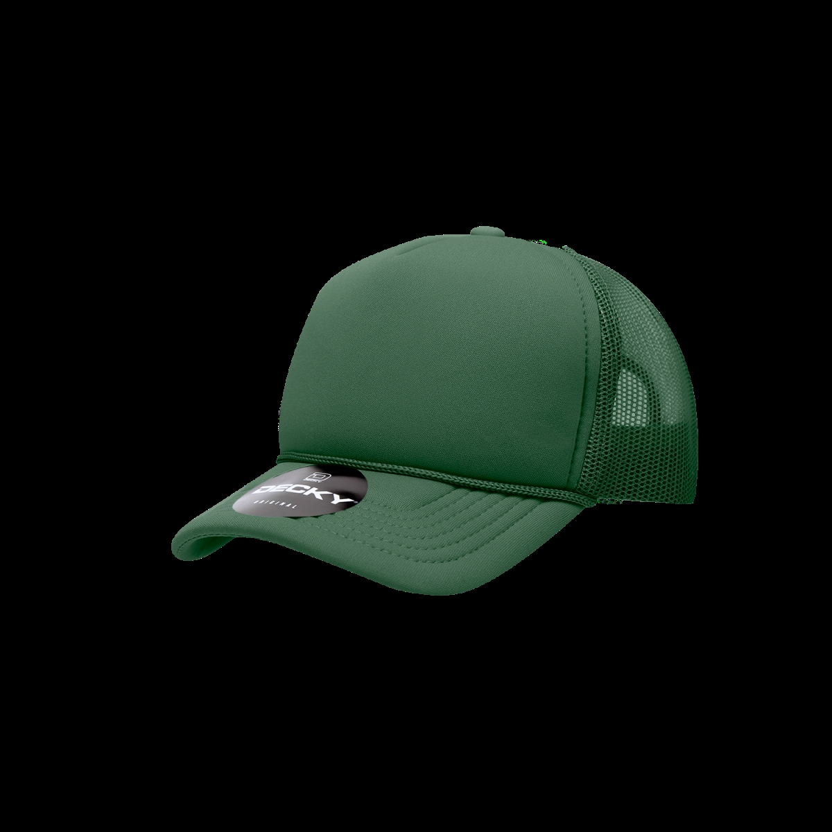 7010-1FOR Youth 5 Panel Mid Profile Structured Foam Trucker Cap, Forest - One Size Fits Most