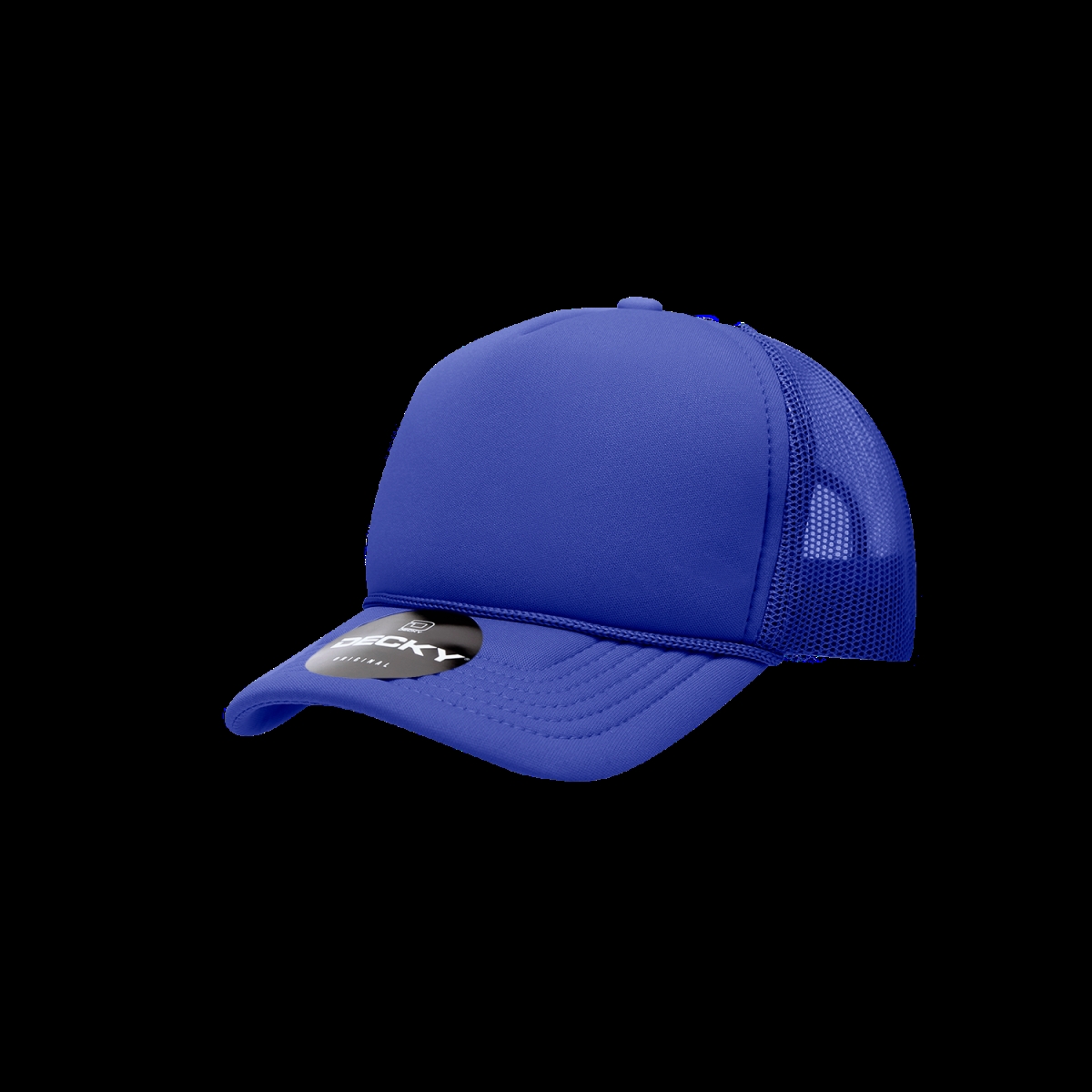 7010-1RYL Youth 5 Panel Mid Profile Structured Foam Trucker Cap, Royal - One Size Fits Most