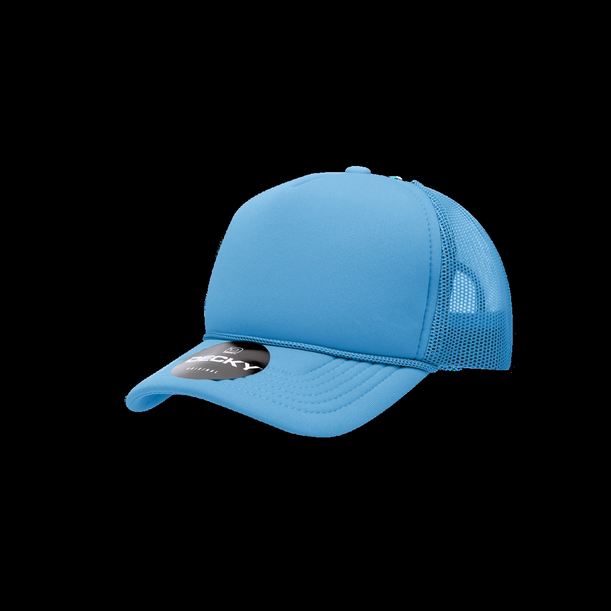 7010-1SKY Youth 5 Panel Mid Profile Structured Foam Trucker Cap, Sky - One Size Fits Most