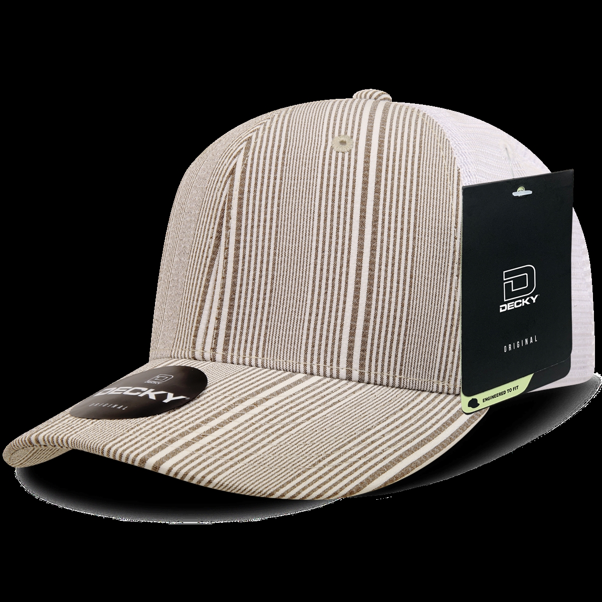 6017-130 6 Panel Mid Profile Structured Plaid Trucker Hat, 130-White - One Size Fits Most