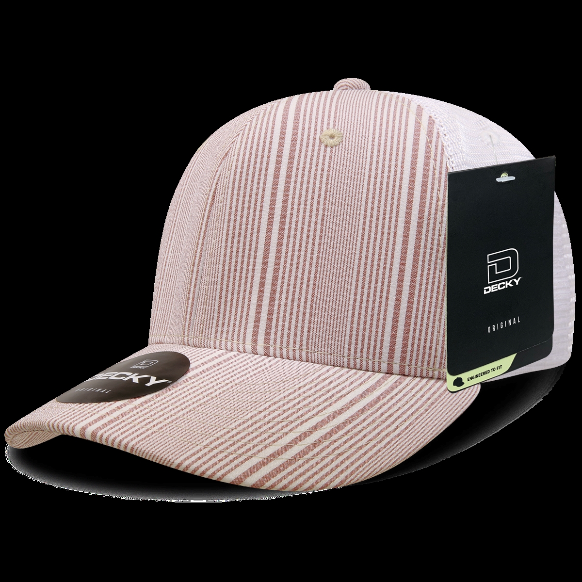 6017-141 6 Panel Mid Profile Structured Plaid Trucker Hat, 141-White - One Size Fits Most