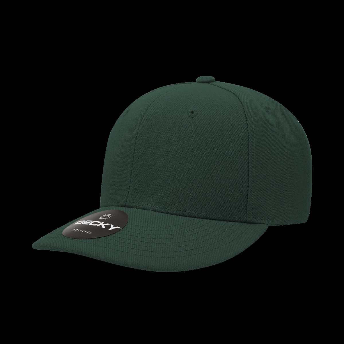 207-1HUN 6 Panel Mid Profile Structured Acrylic & Polyester Cap, Hunter Green - One Size Fits Most