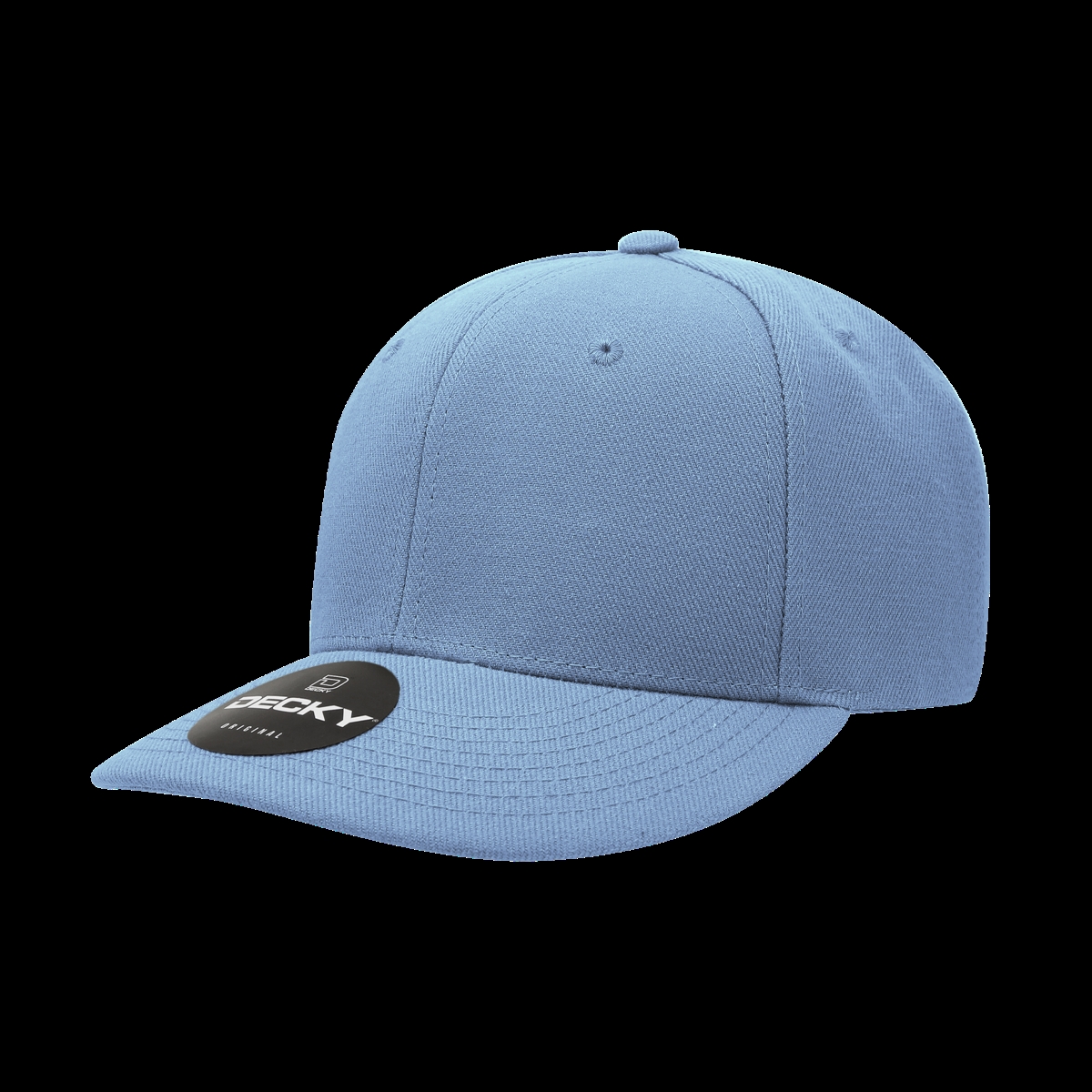 207-1SKY 6 Panel Mid Profile Structured Acrylic & Polyester Cap, Sky Blue - One Size Fits Most