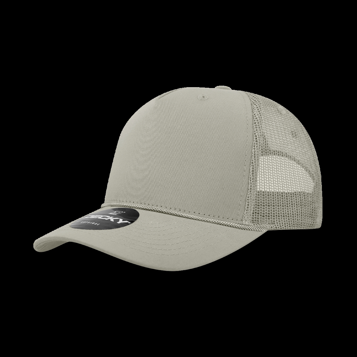 6040-1LOD 5 Panel High Profile Structured Cotton & Poly Blend Trucker Cap with Rope, Loden - One Size Fits Most