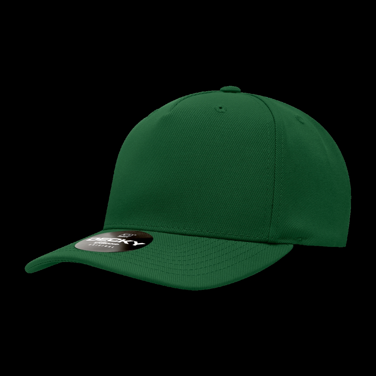 6038-1FOR 5 Panel Mid Profile Structured Polyester Cap, Forest