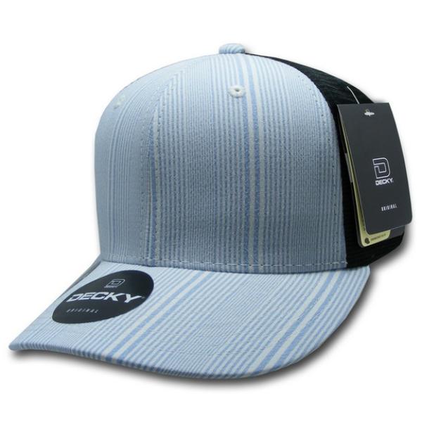 6018-133 6 Panel Mid Profile Structured Plaid Trucker Hat, 133-Black - One Size Fits Most