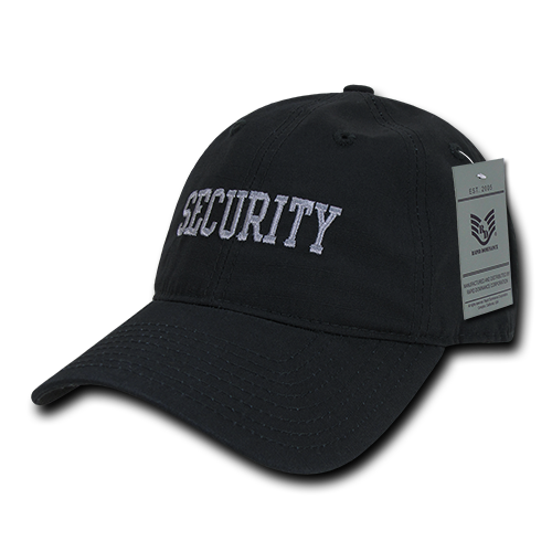 S74-SEC-BLK Relaxed Military-Law Enforcement Ripstop Cap, Security - Black