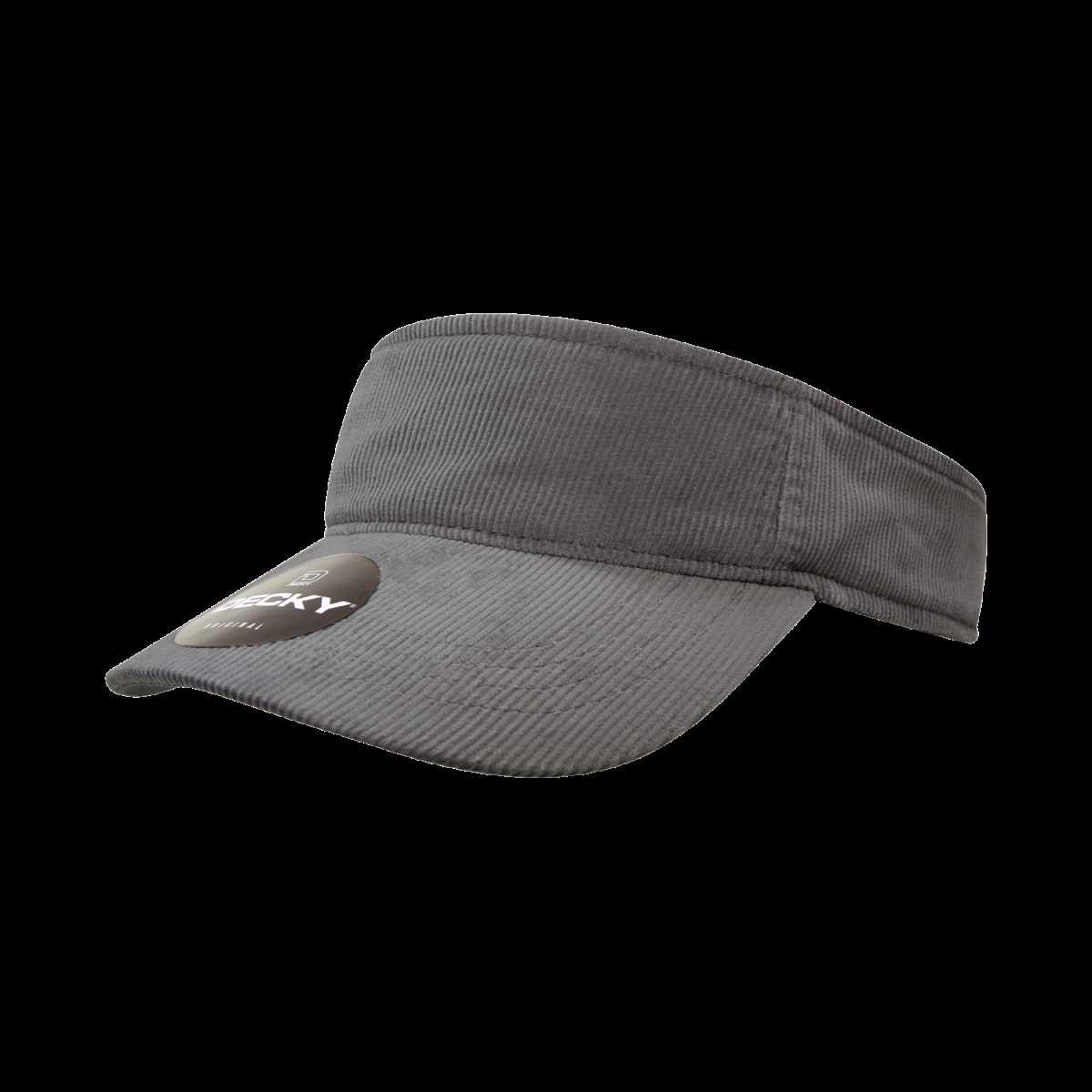 4004-CHA Corduroy Visor Hat, Charcoal - One Size Fits Most