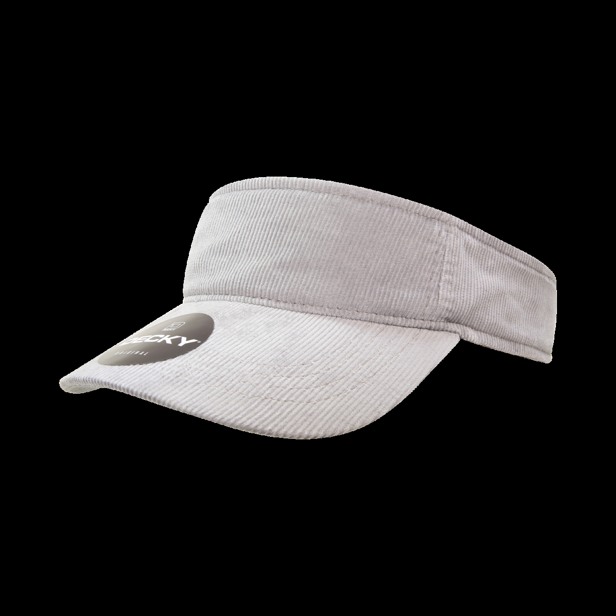 4004-GRY Corduroy Visor Hat, Grey - One Size Fits Most
