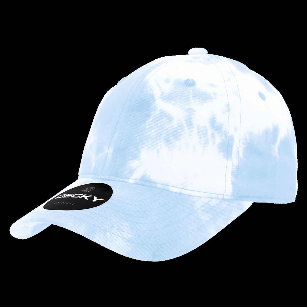 7205-BLU 6 Panel Low Profile Relaxed Tie Dye Dad Hat, Blue - One Size Fits Most