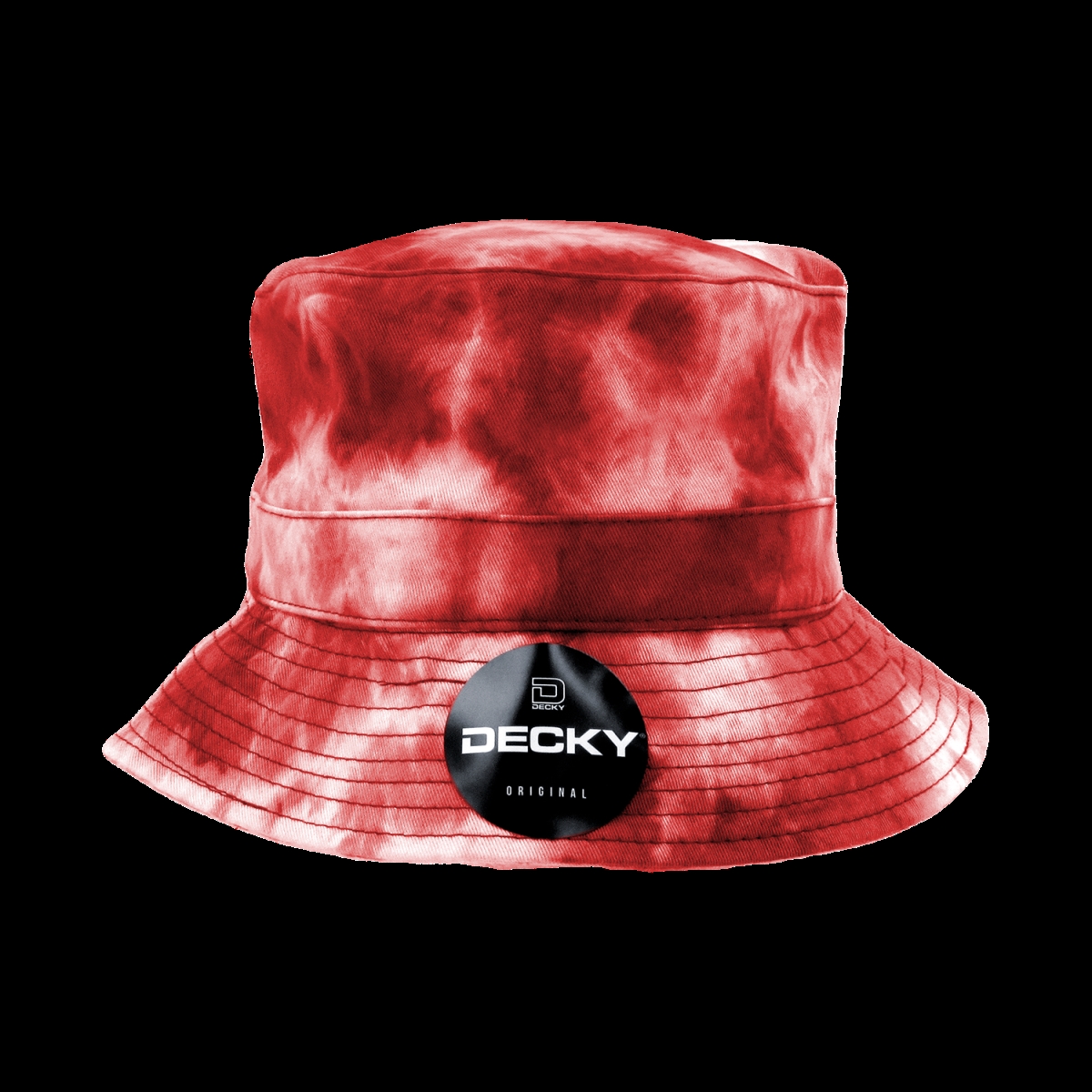 7961-PL-RED-06 Tie Dye Bucket Hat, Red - Small & Medium