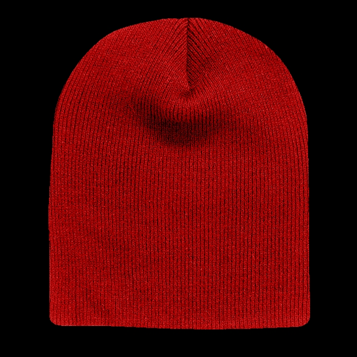 614-CAR Acrylic & Polyester Short Beanies Hat, Cardinal - One Size Fits Most