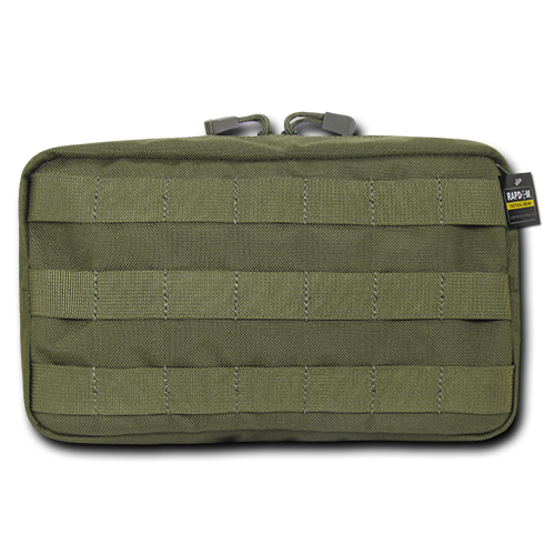 T432-OD 10 x 6 in. Horizontal Utility Pouch, Olive Drab
