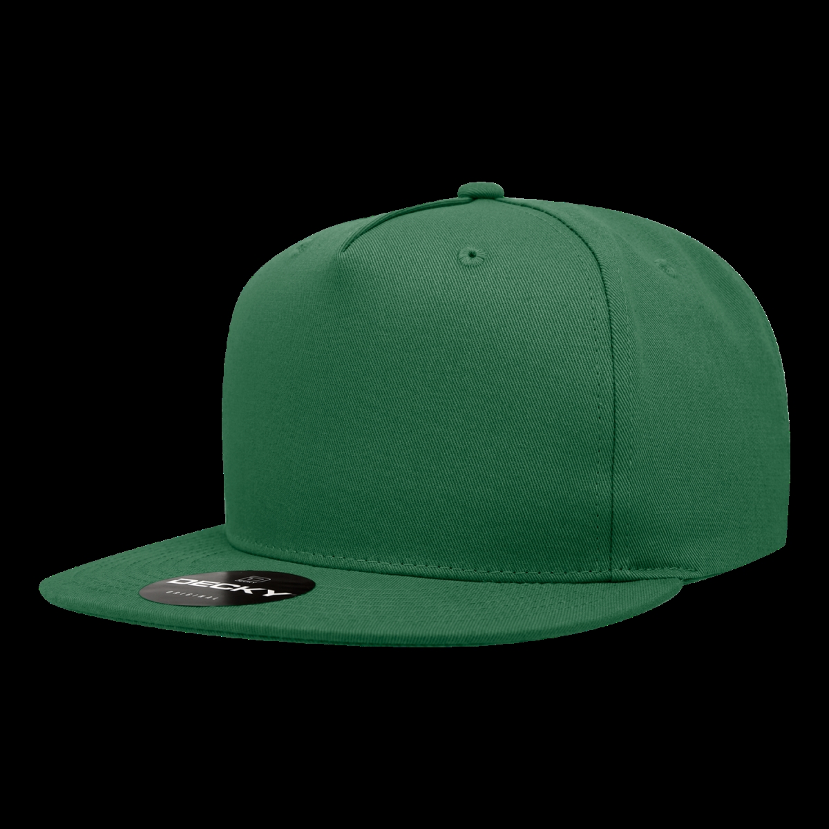 1064-1FOR 5 Panel High Profile Structured Cotton Blend Snapback Cap, Forest - One Size Fits Most