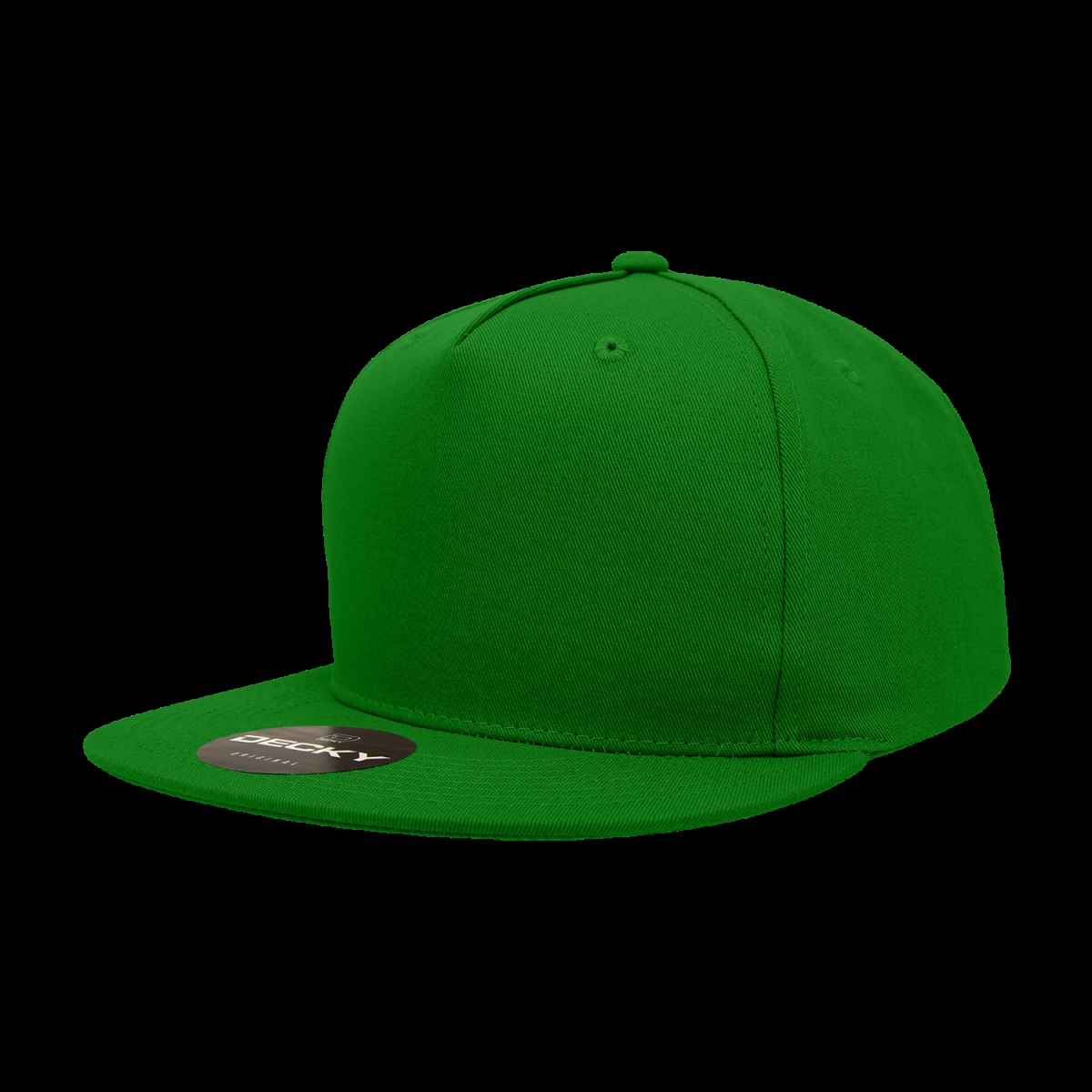1064-1KEL 5 Panel High Profile Structured Cotton Blend Snapback Cap, Kelly - One Size Fits Most