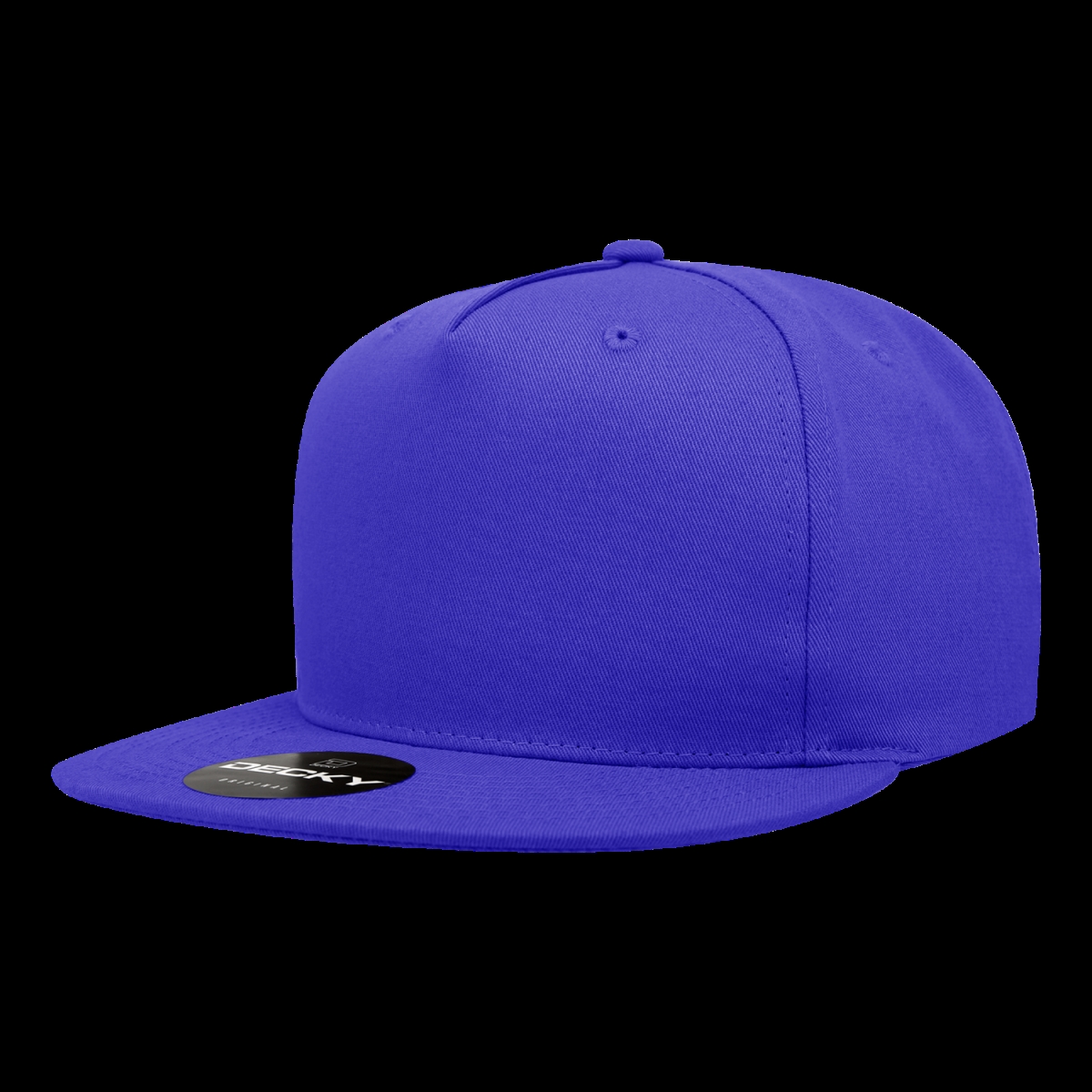 1064-1RYL 5 Panel High Profile Structured Cotton Blend Snapback Cap, Royal - One Size Fits Most