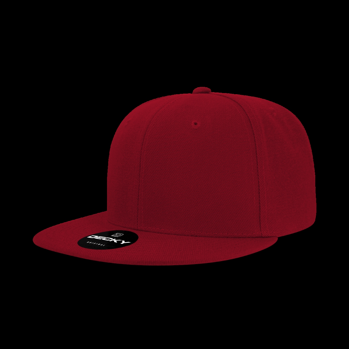 6020-1CAR 6 Panel High Profile Structured Acrylic & Polyester Snapback Cap, Cardinal - One Size Fits Most