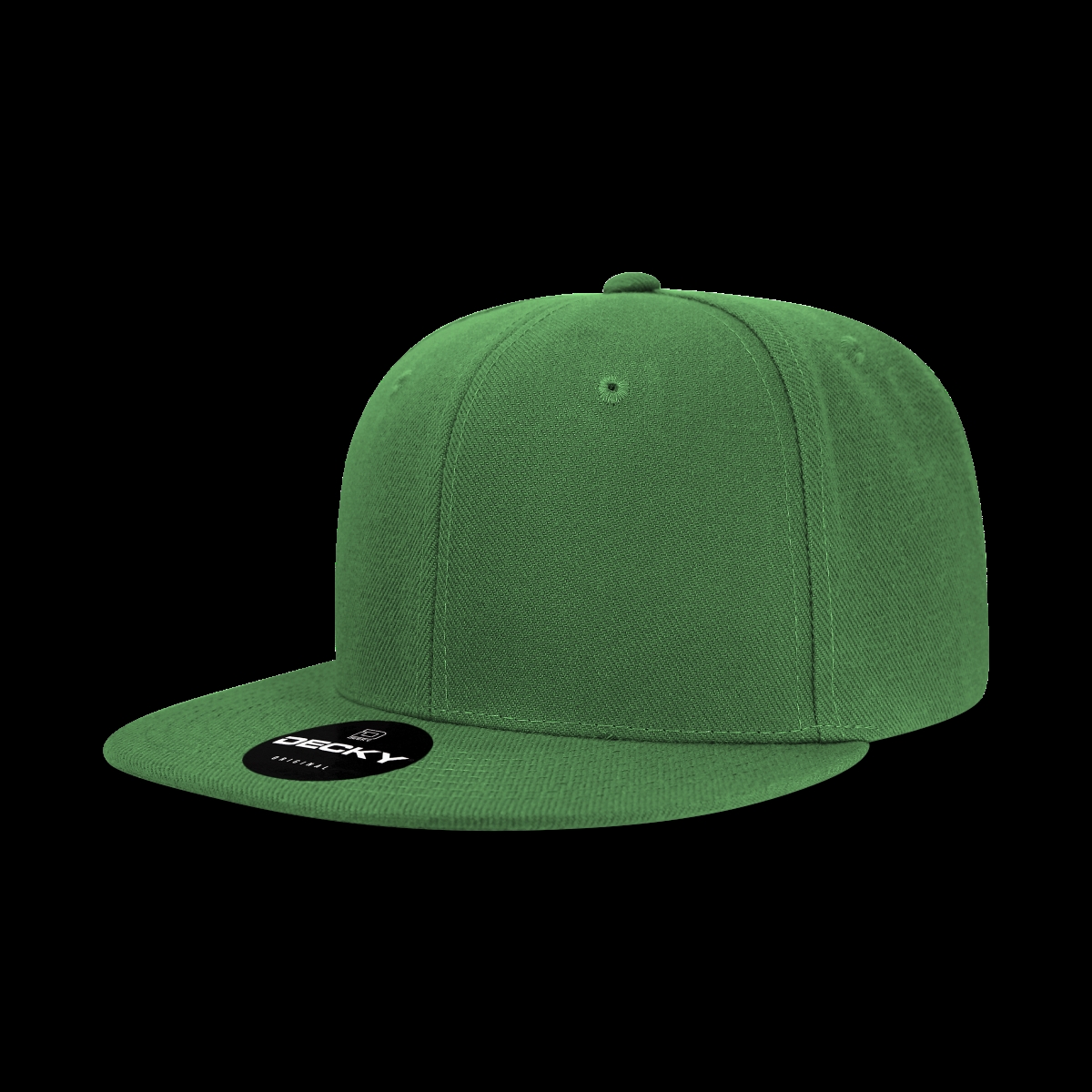 6020-1KEL 6 Panel High Profile Structured Acrylic & Polyester Snapback Cap, Kelly - One Size Fits Most