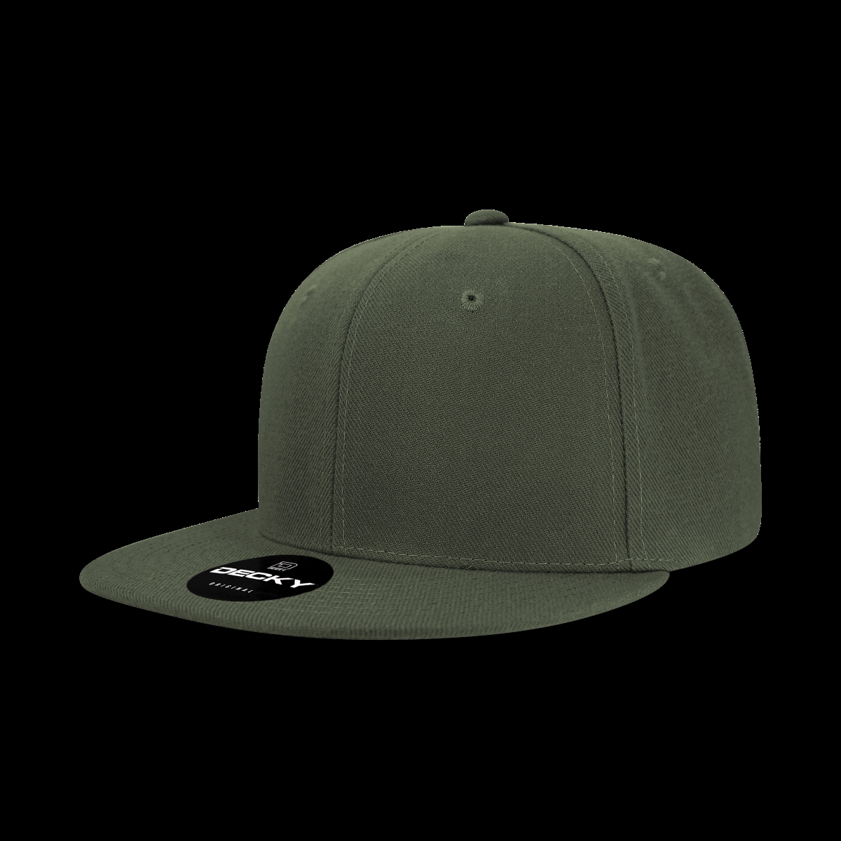 6020-1OLV 6 Panel High Profile Structured Acrylic & Polyester Snapback Cap, Olive - One Size Fits Most