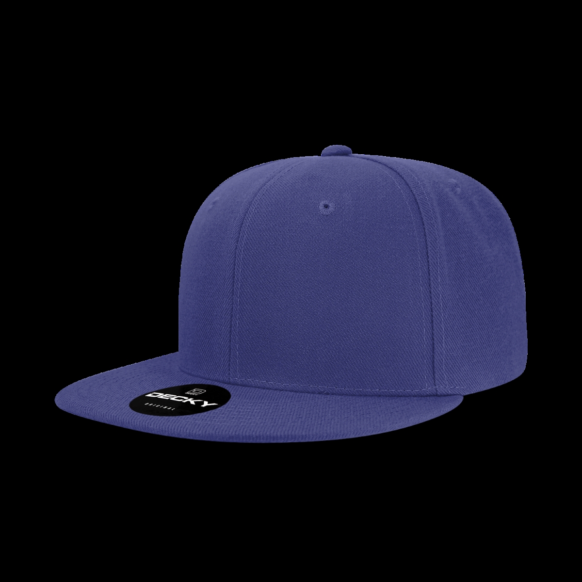 6020-1RYL 6 Panel High Profile Structured Acrylic & Polyester Snapback Cap, Royal - One Size Fits Most