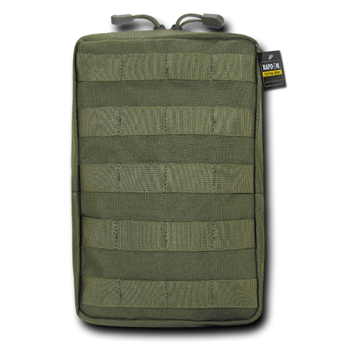 T433-OD 6 x 10 in. Vertical Utility Pouch, Olive Drab
