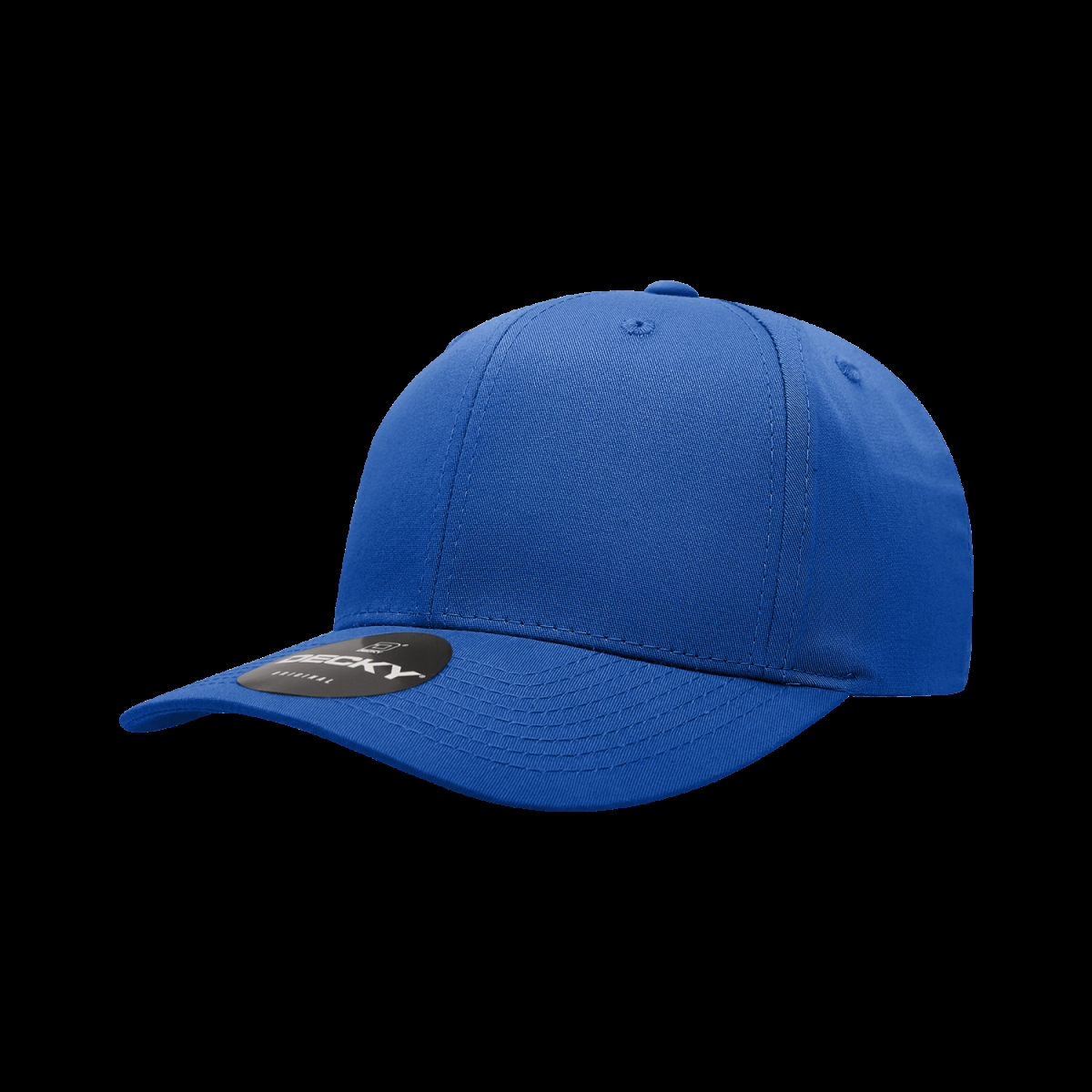 6022-1RYL 6 Panel Mid Profile Structured Cotton Blend Cap, Royal - One Size Fits Most