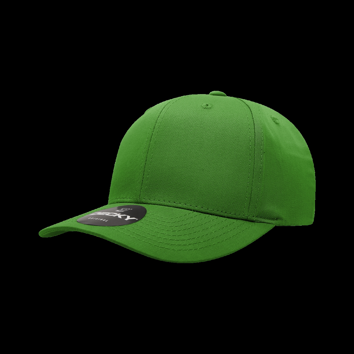 6022-1KEL 6 Panel Mid Profile Structured Cotton Blend Cap, Kelly - One Size Fits Most